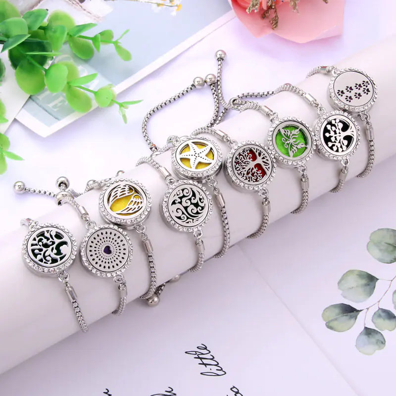 Titanium Steel Essential Oil Aromatherapy Bracelet
