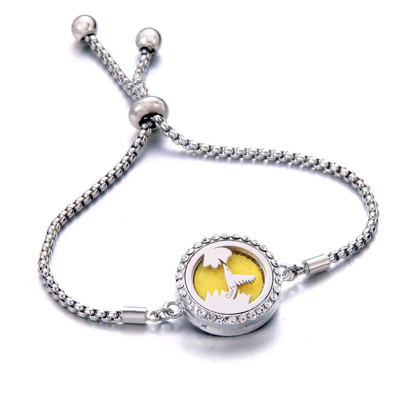 Titanium Steel Essential Oil Aromatherapy Bracelet